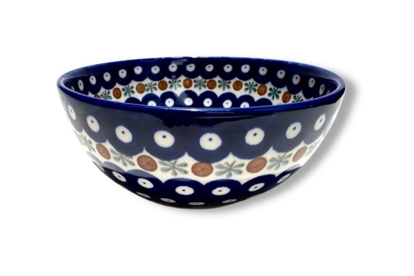 C38 Bunzlau Rijstkom - Rice Bowl groot 70X Flower Tendril Rice Bowl